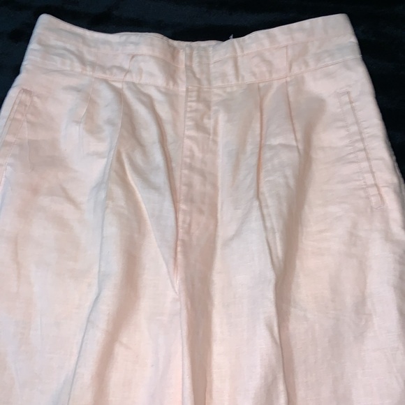 Palmetto’s vintage linen tapered leg high waist 80s peach pants 18/34 like new - Picture 2 of 11
